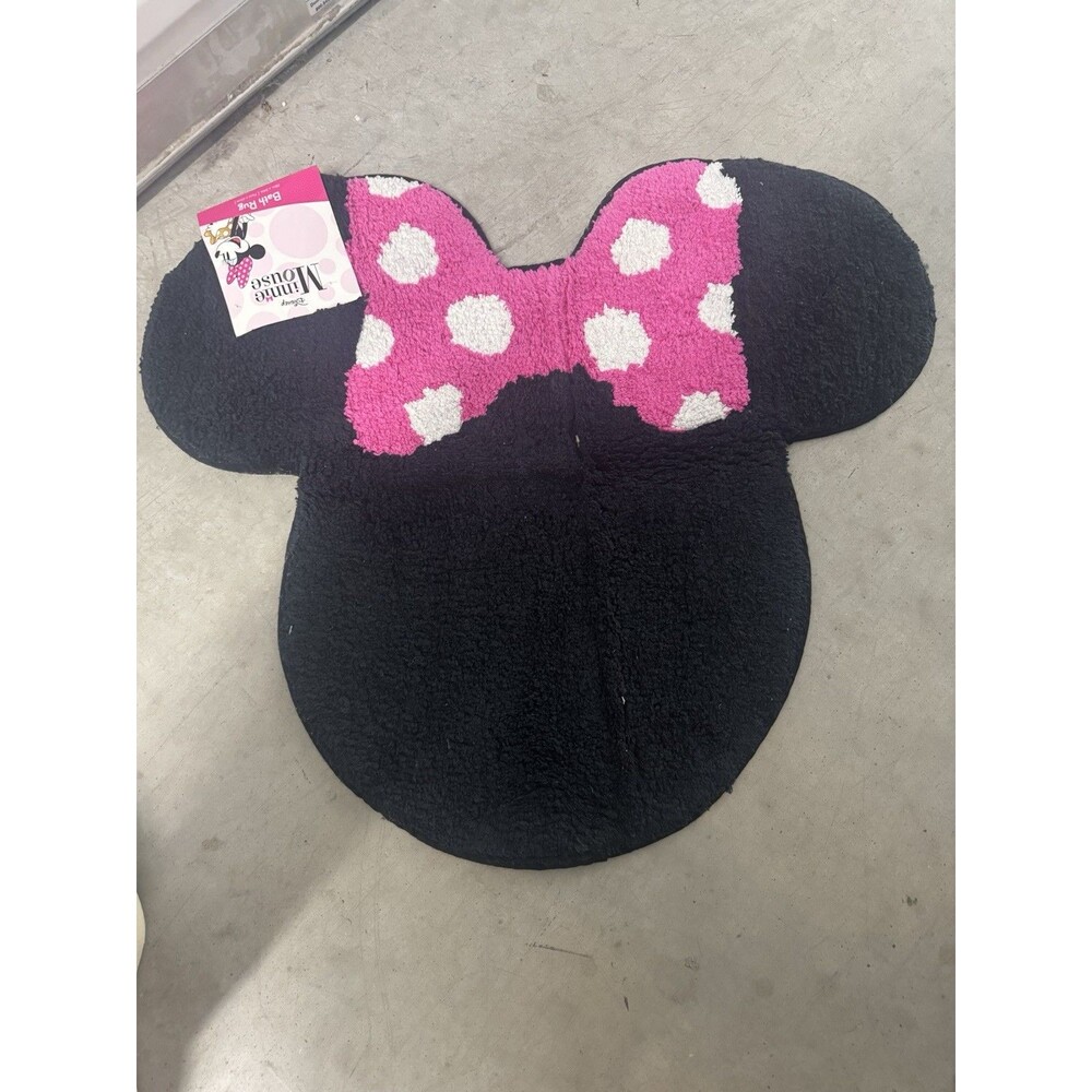 Disney Minnie Mouse Plush Indoor Accent Rug Bath Mat 20x30 Polka Dot NWT - Picture 4 of 6